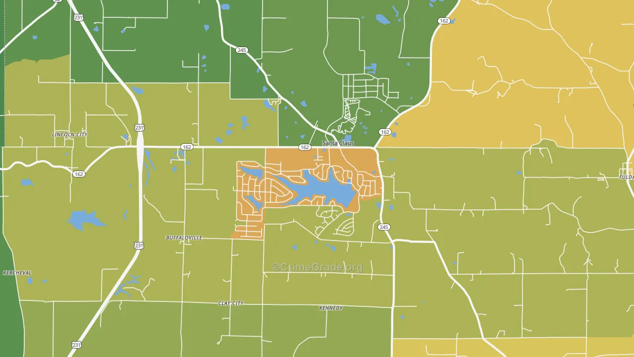 47579, IN Map of Vehicle Theft Rates