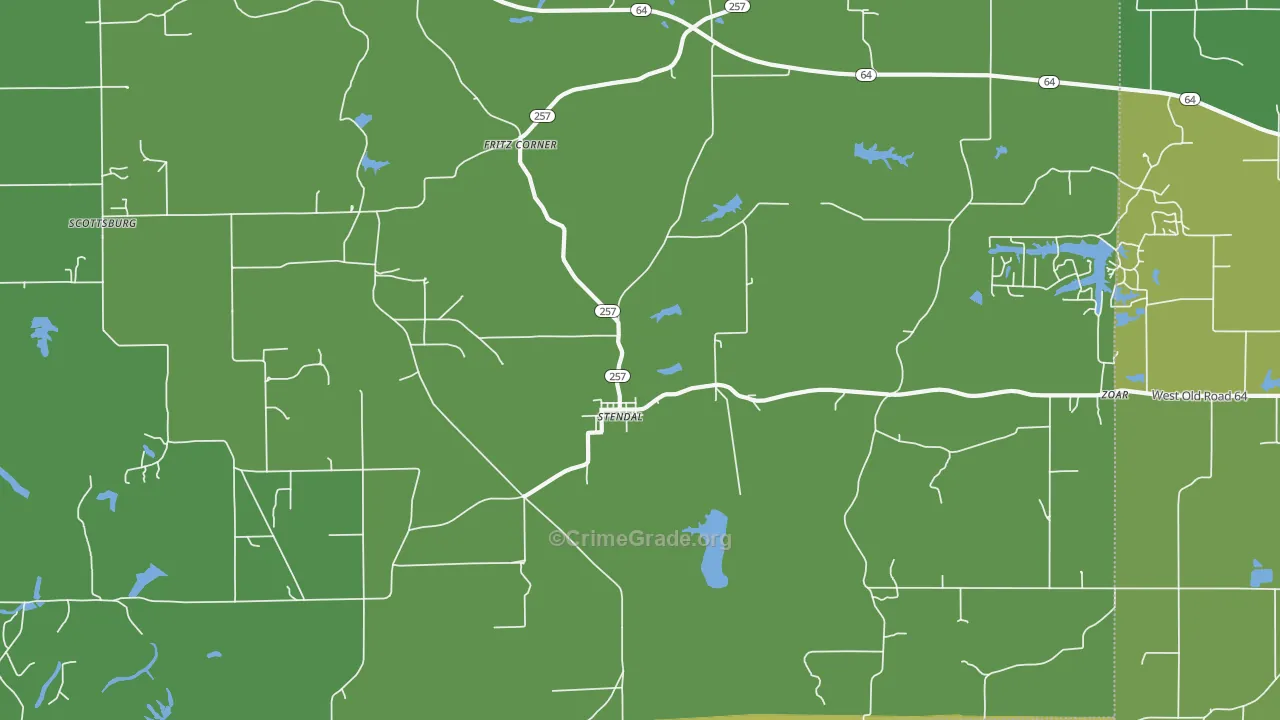 47585, IN Map of Vehicle Theft Rates
