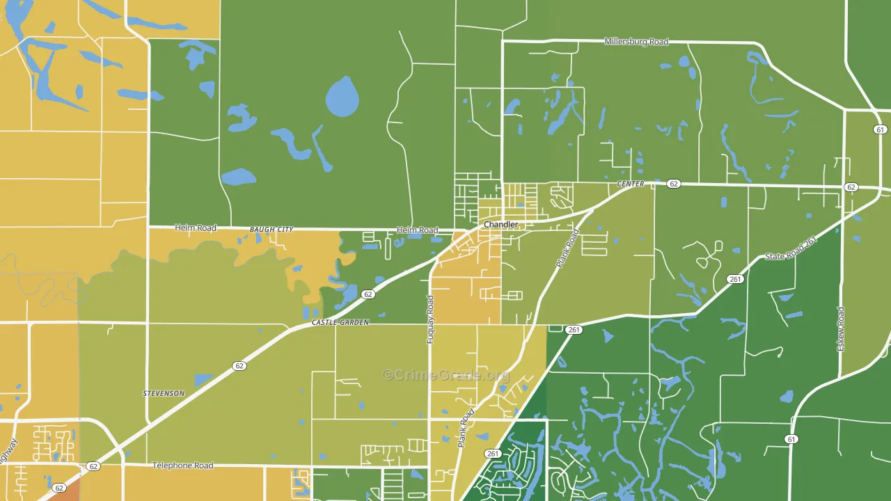 47610, IN Map of Vehicle Theft Rates