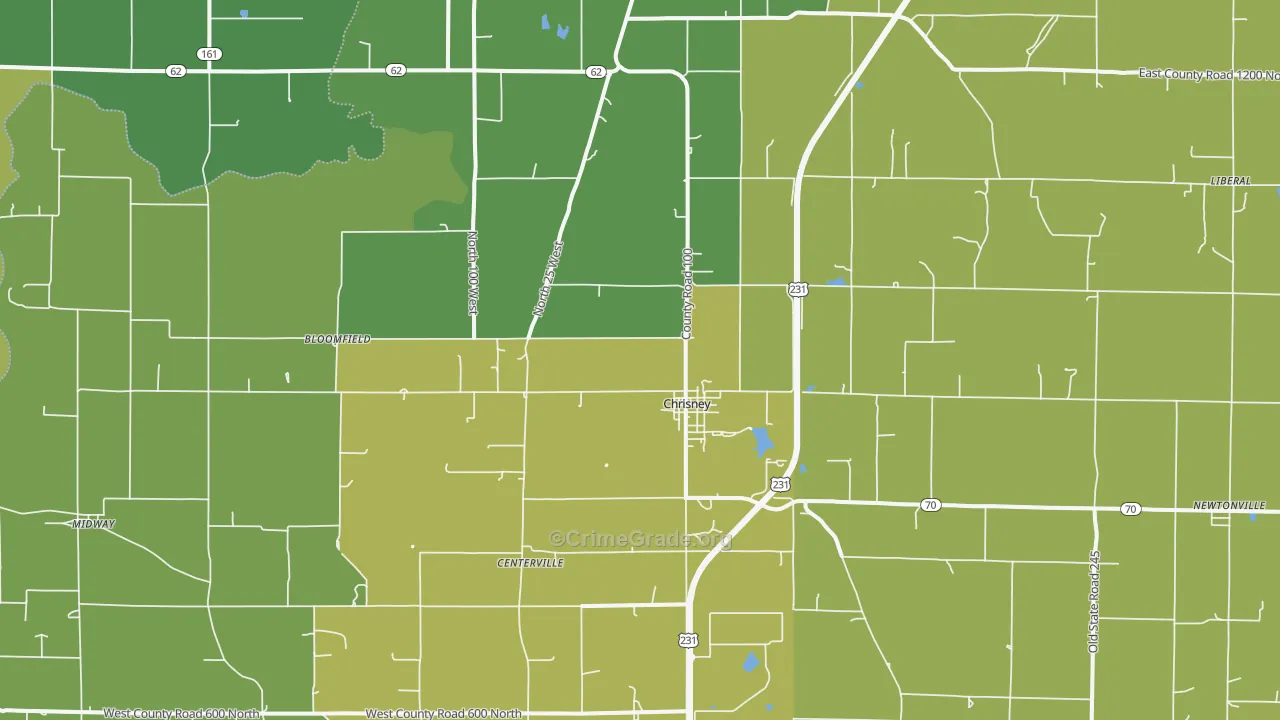 47611, IN Map of Vehicle Theft Rates