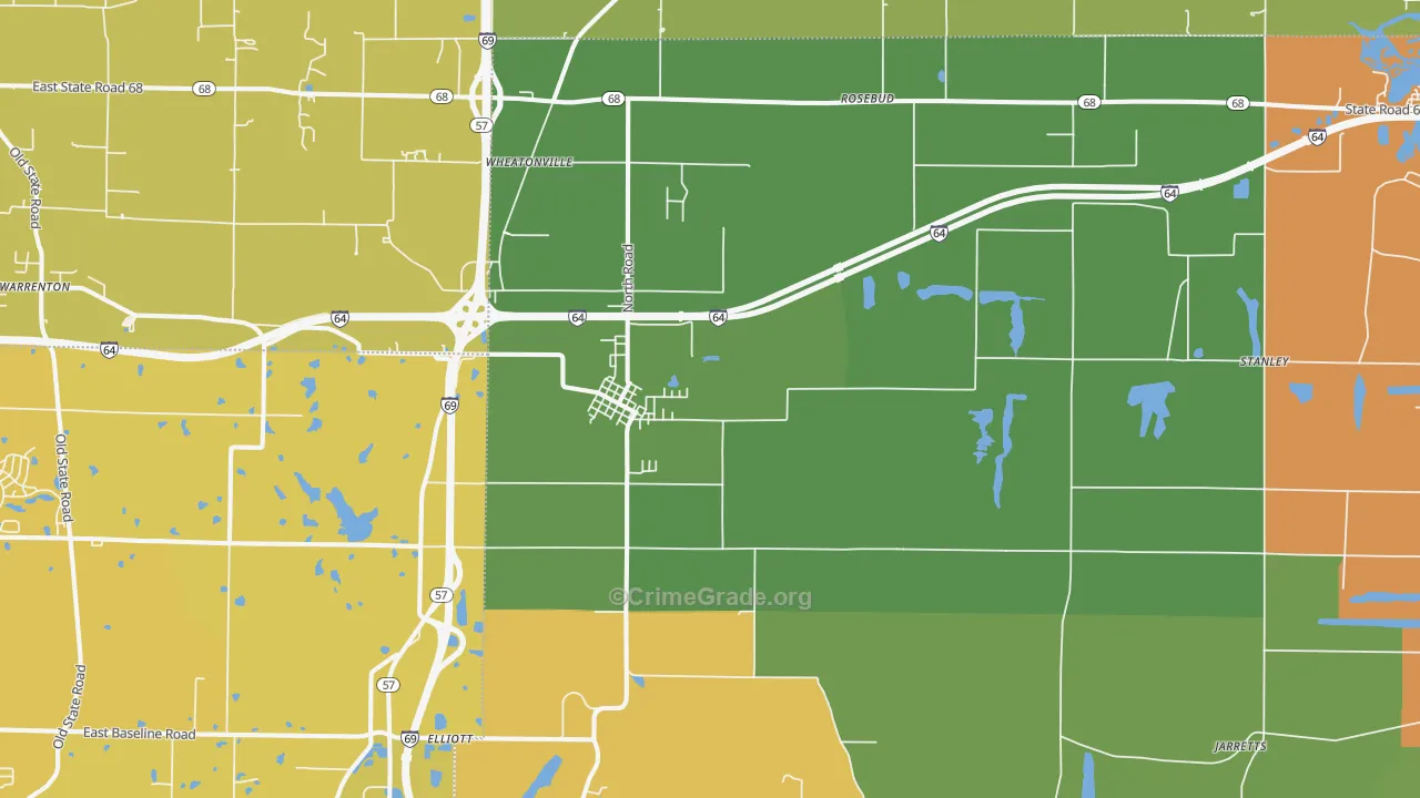 47613, IN Map of Vehicle Theft Rates