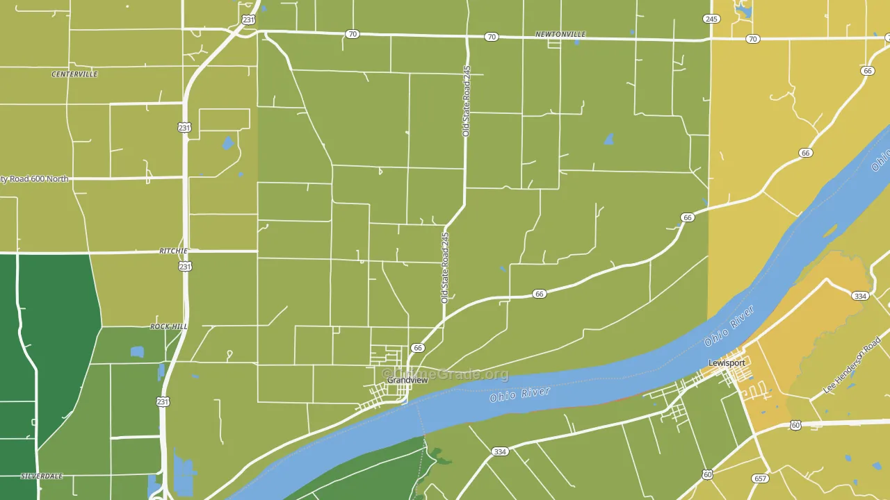 47615, IN Map of Vehicle Theft Rates