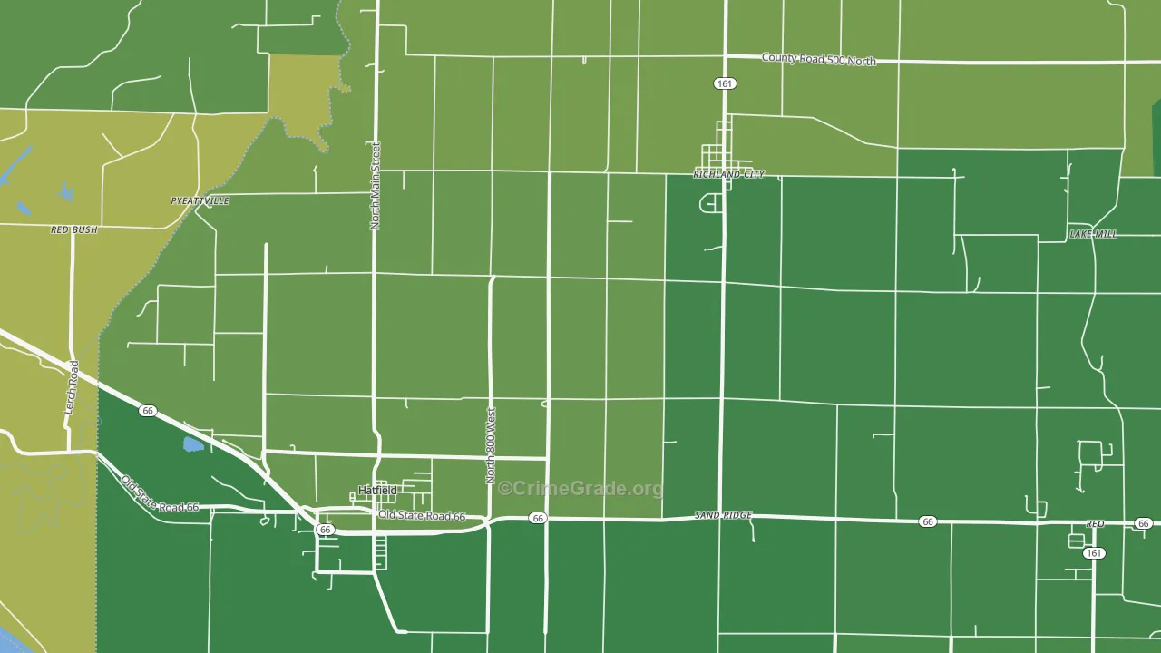 47634, IN Map of Vehicle Theft Rates