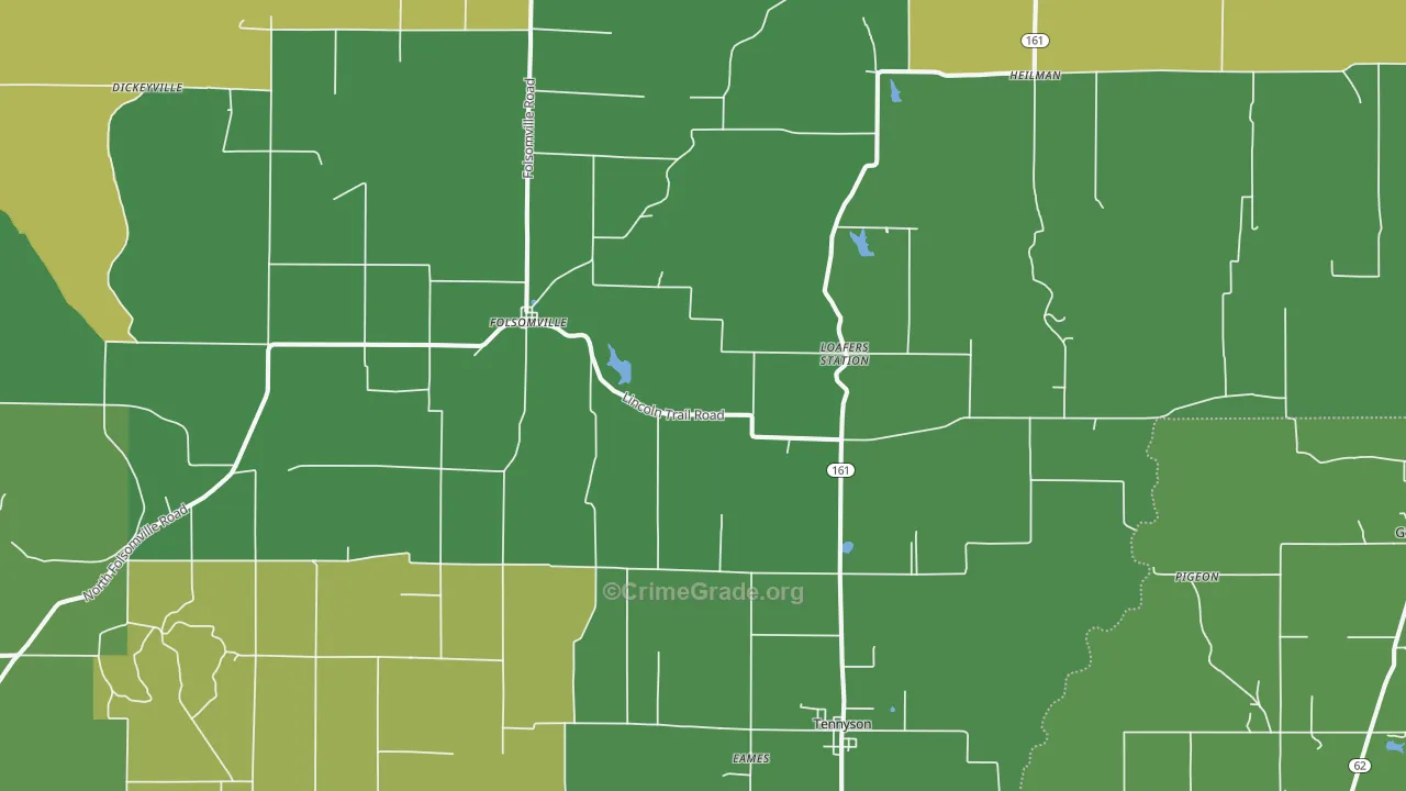 47637, IN Map of Vehicle Theft Rates