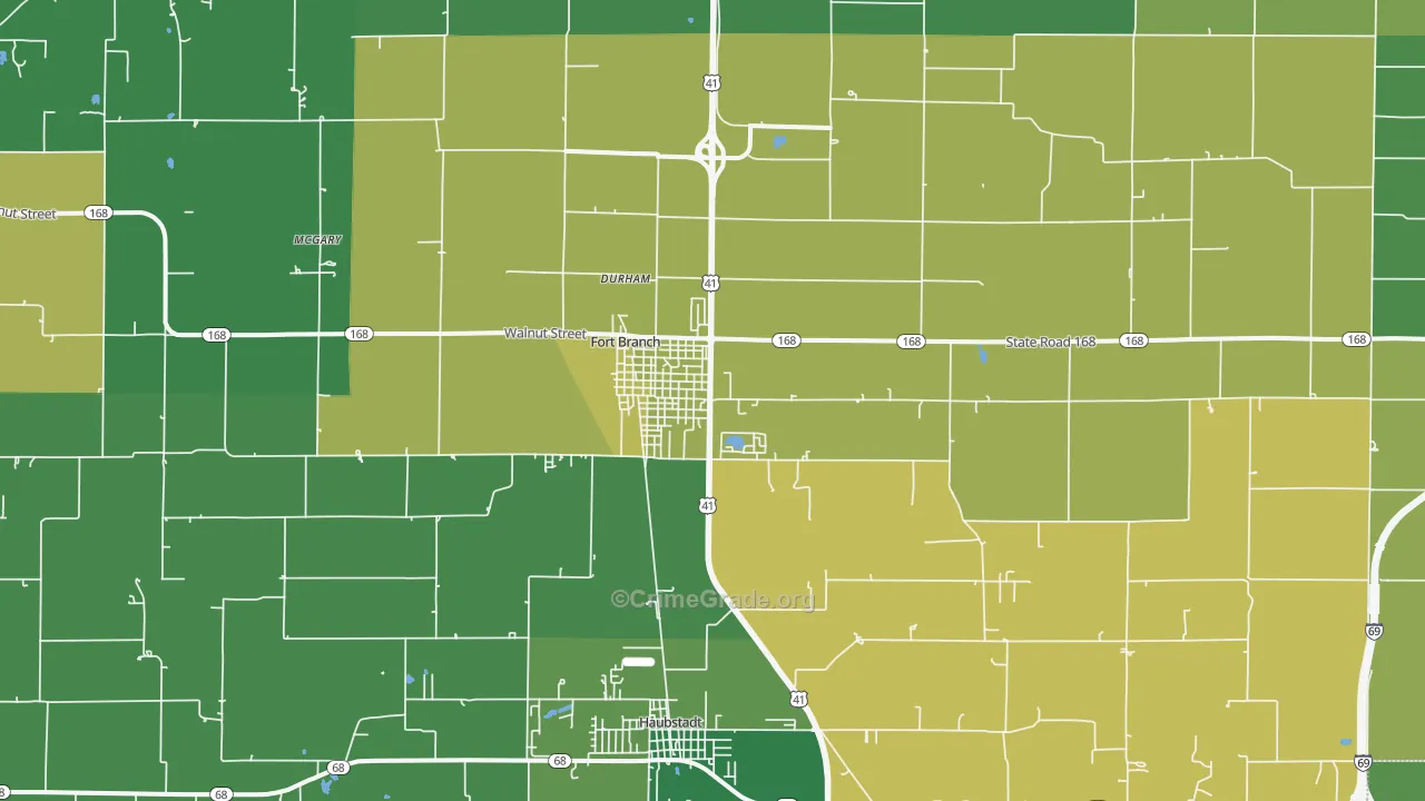 47648, IN Map of Vehicle Theft Rates