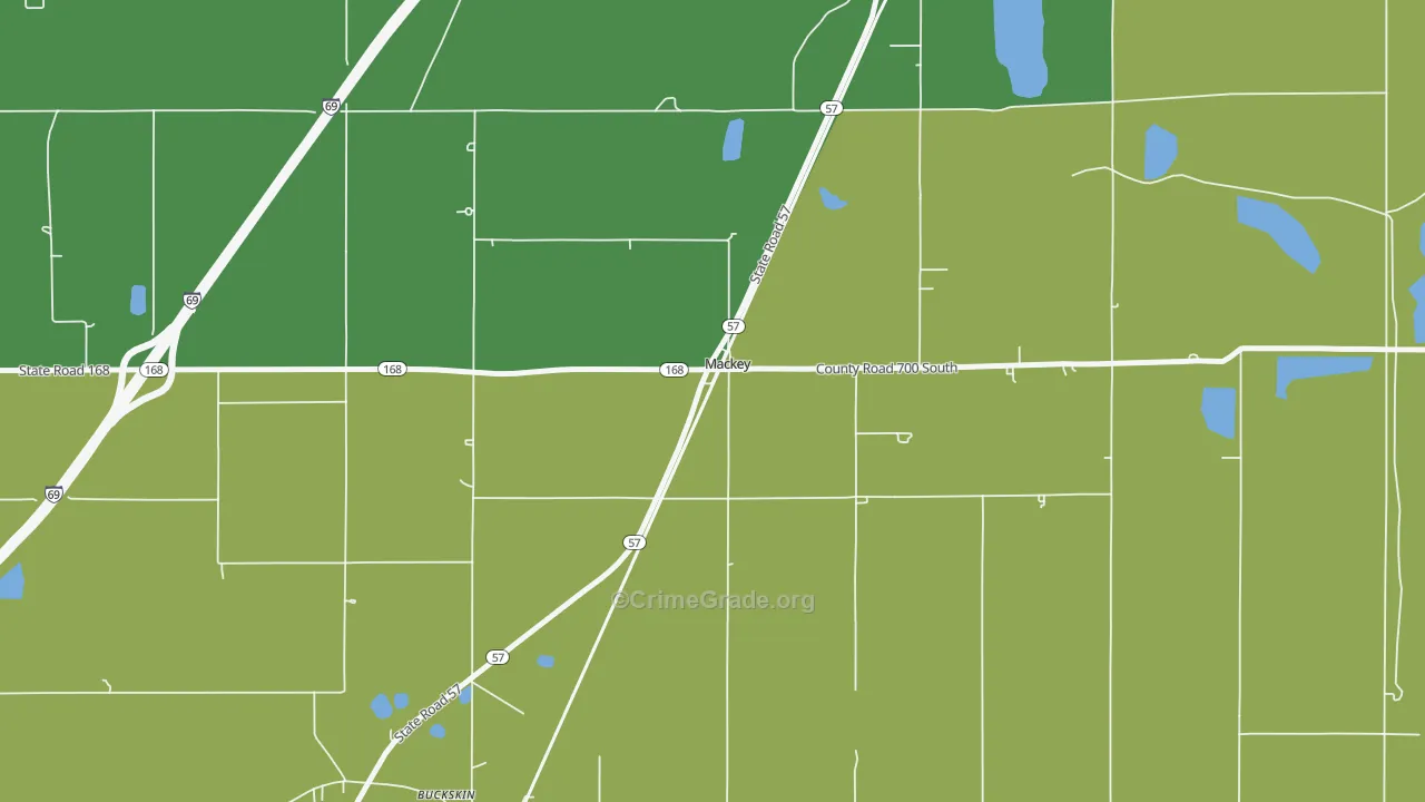 47654, IN Map of Vehicle Theft Rates