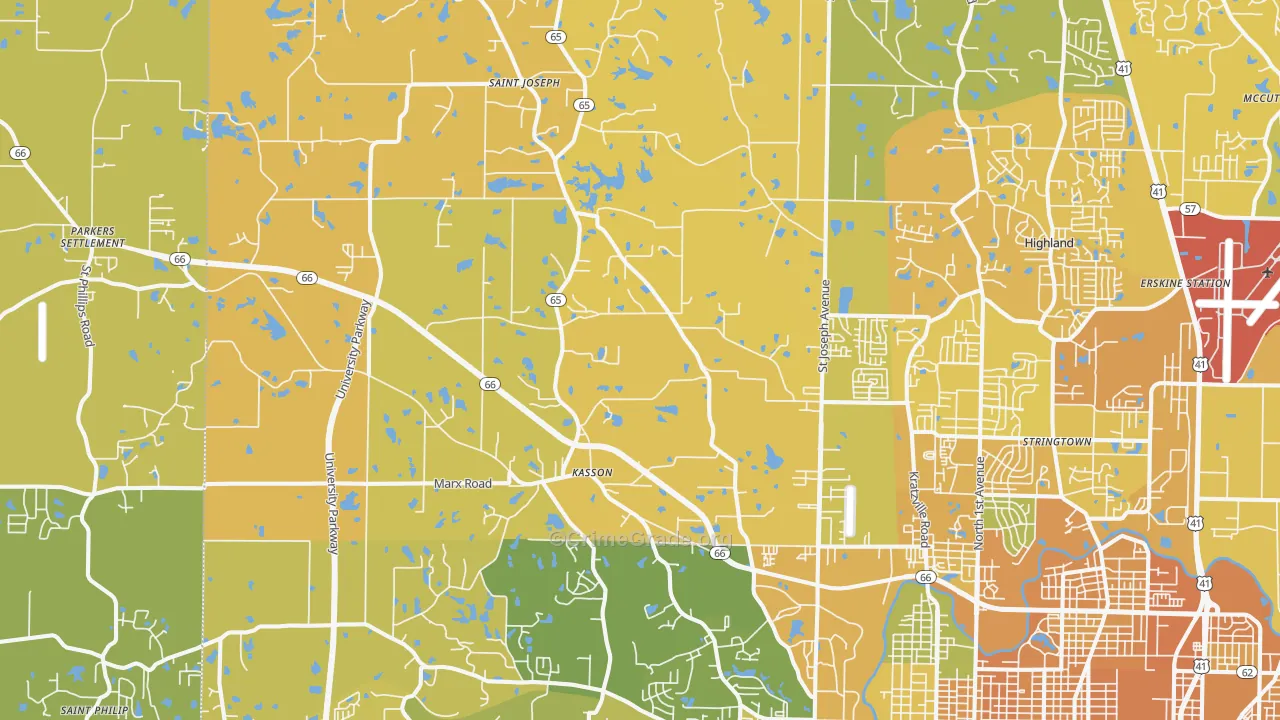 47720, IN Map of Vehicle Theft Rates