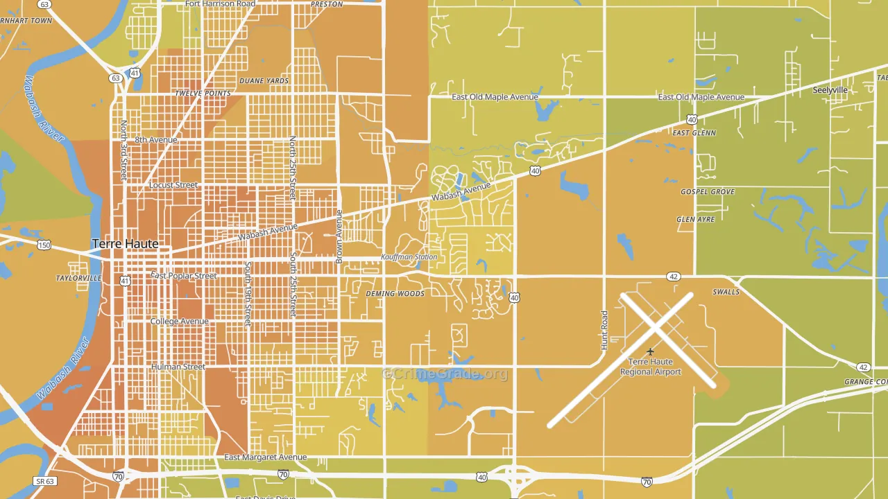 47803, IN Map of Vehicle Theft Rates