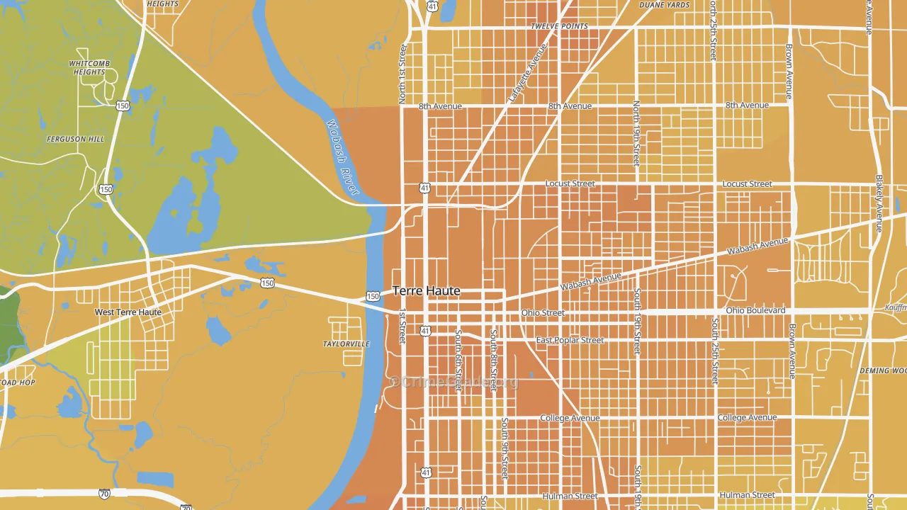 47809, IN Map of Vehicle Theft Rates