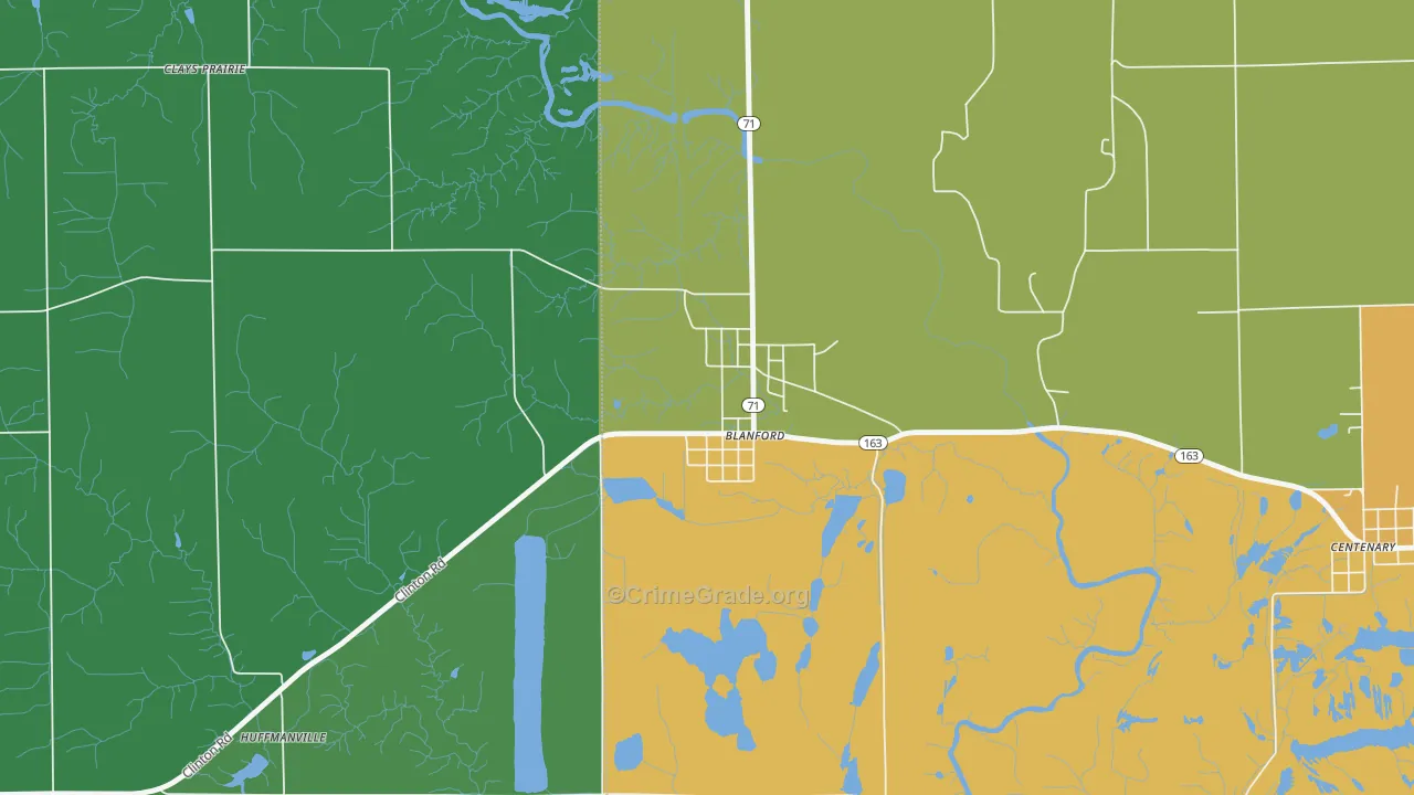 47831, IN Map of Vehicle Theft Rates