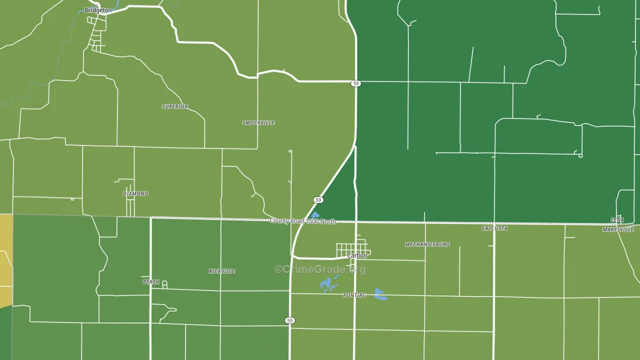 47837, IN Map of Vehicle Theft Rates