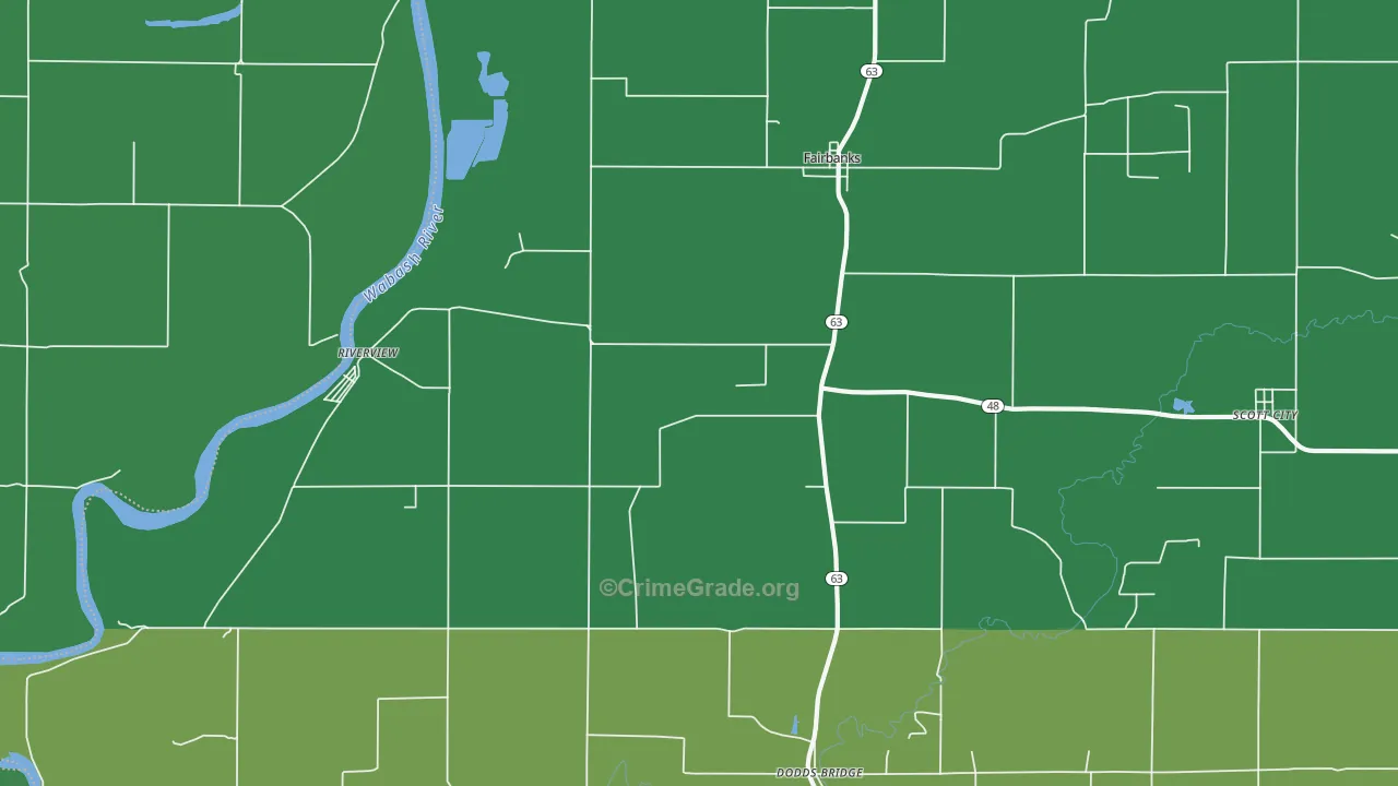 47849, IN Map of Vehicle Theft Rates