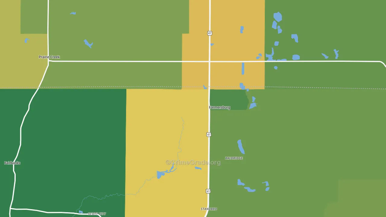 47850, IN Map of Vehicle Theft Rates