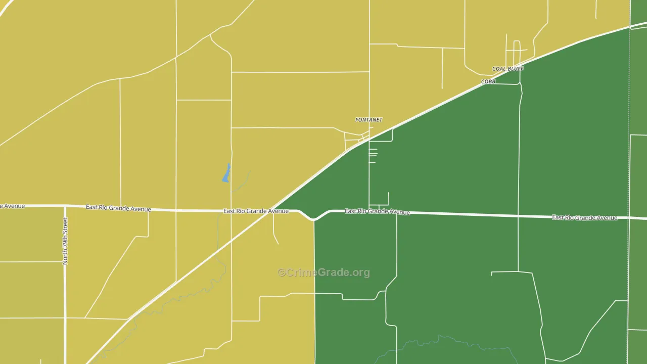 47851, IN Map of Vehicle Theft Rates