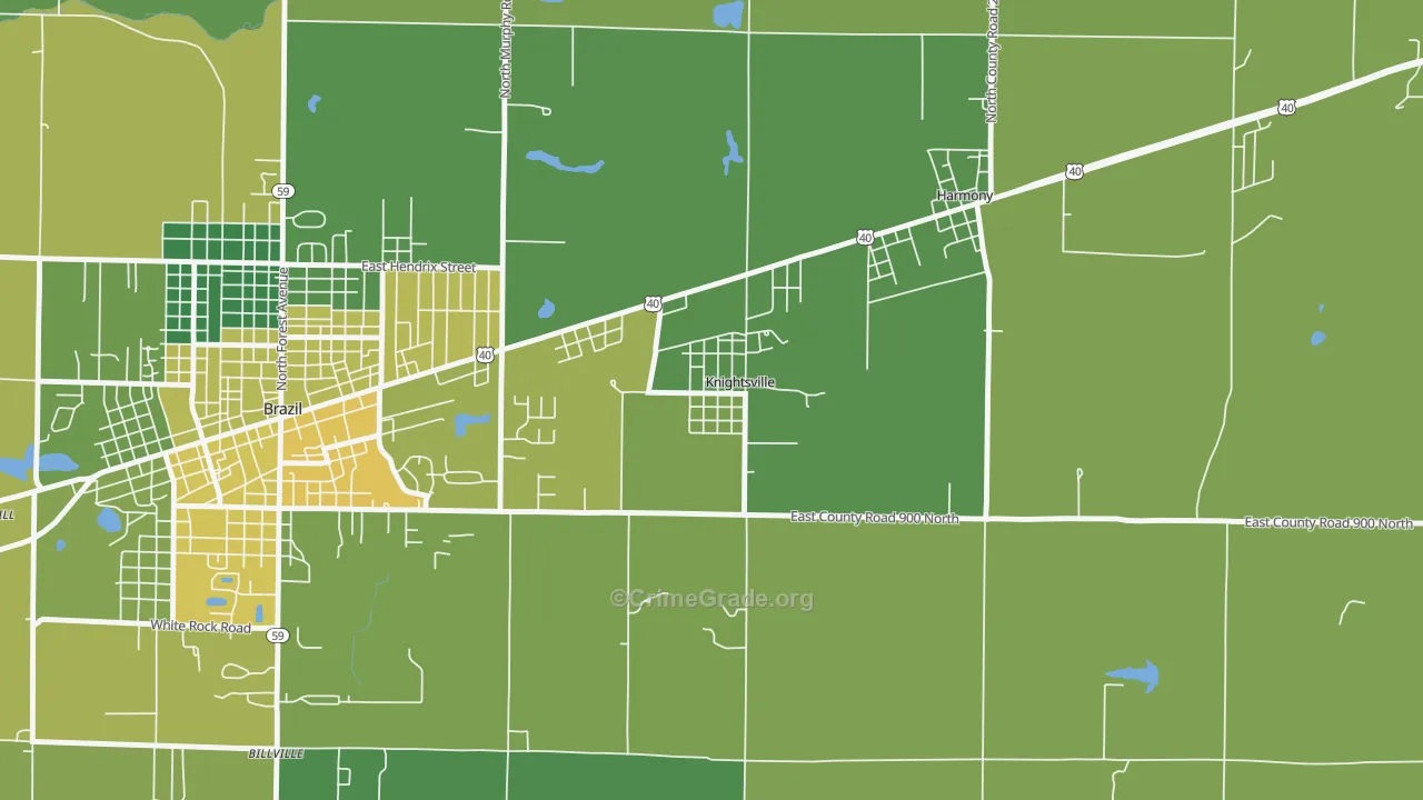 47857, IN Map of Vehicle Theft Rates