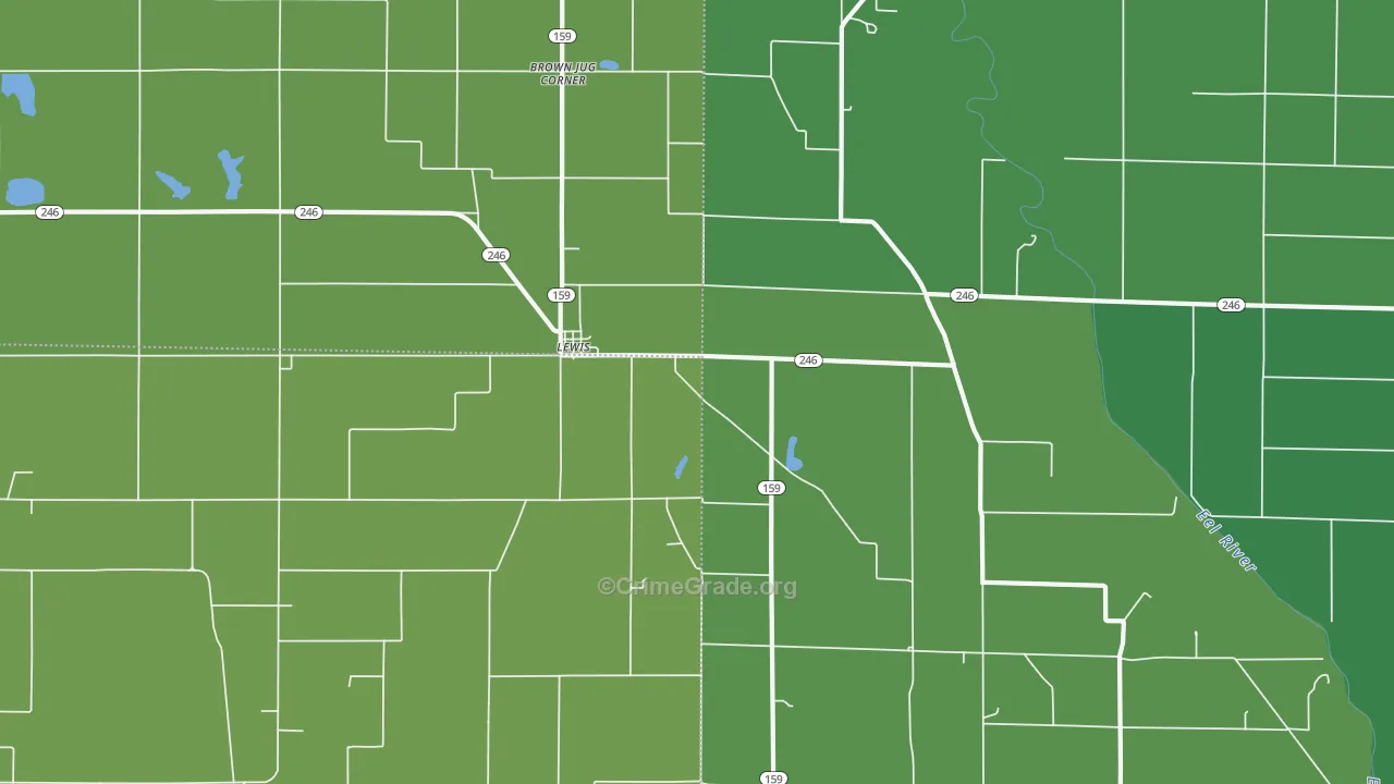 47858, IN Map of Vehicle Theft Rates