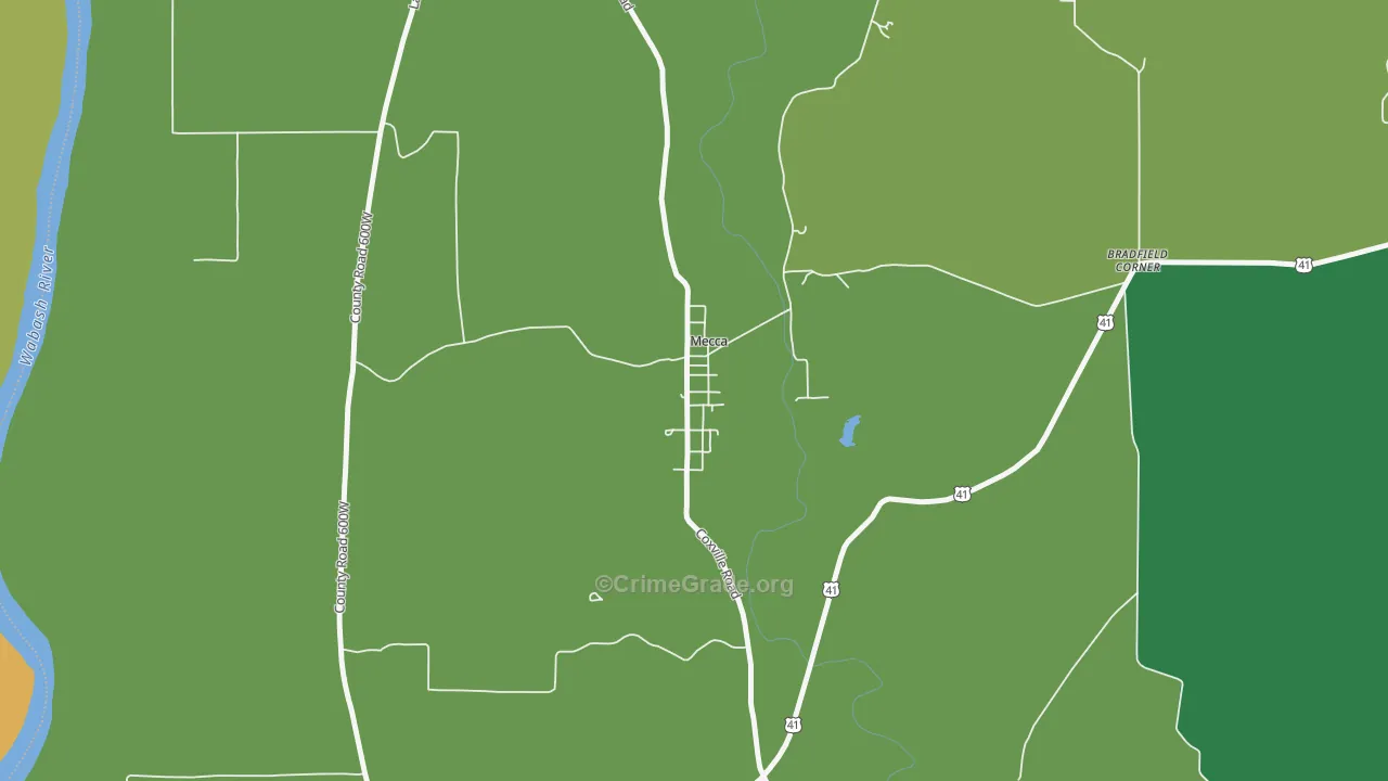 47860, IN Map of Vehicle Theft Rates