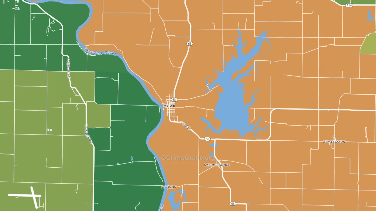 47861, IN Map of Vehicle Theft Rates