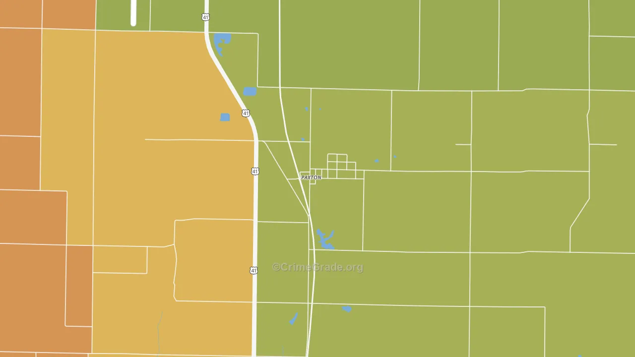 47865, IN Map of Vehicle Theft Rates