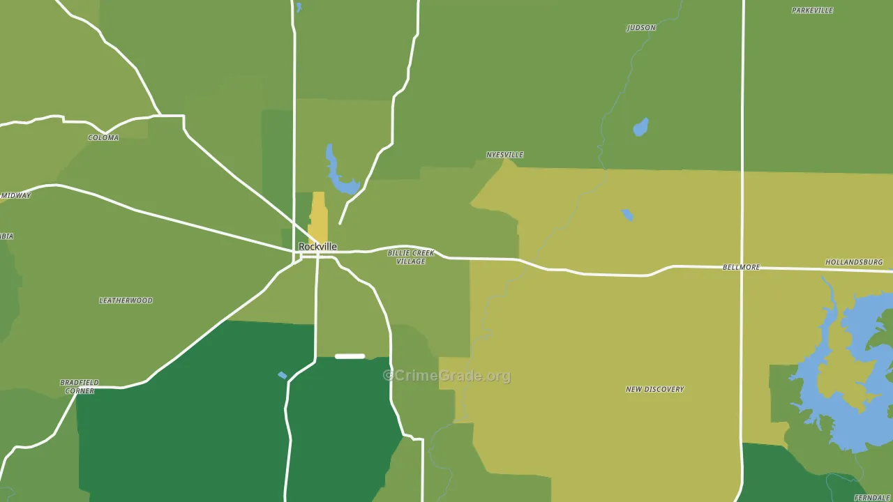 47872, IN Map of Vehicle Theft Rates