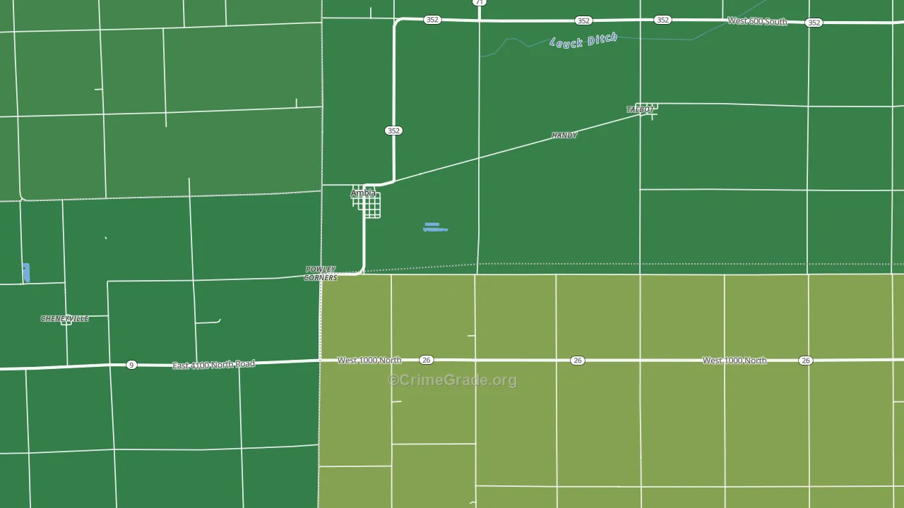 47917, IN Map of Vehicle Theft Rates