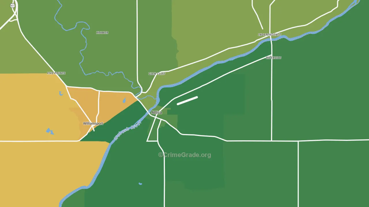47918, IN Map of Vehicle Theft Rates