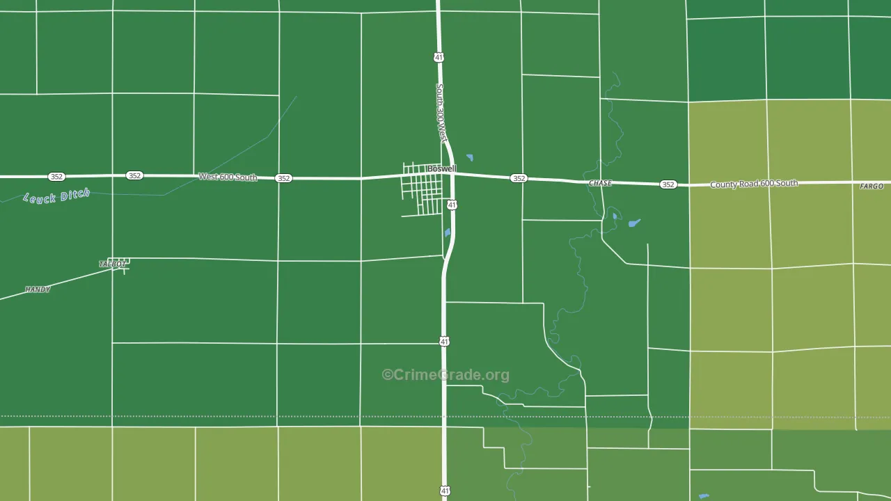 47921, IN Map of Vehicle Theft Rates