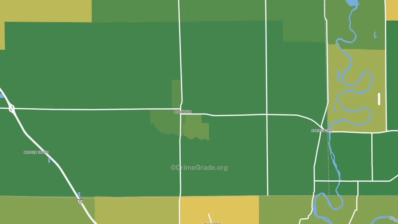 47923, IN Map of Vehicle Theft Rates