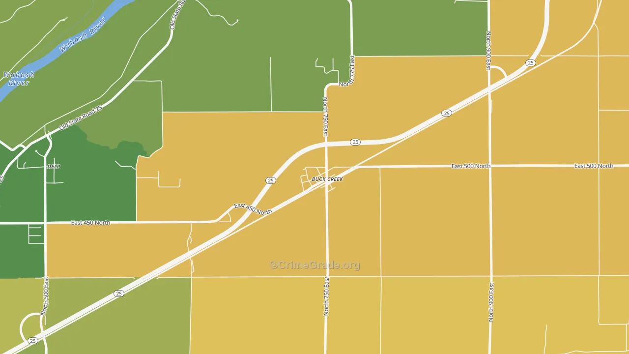 47924, IN Map of Vehicle Theft Rates