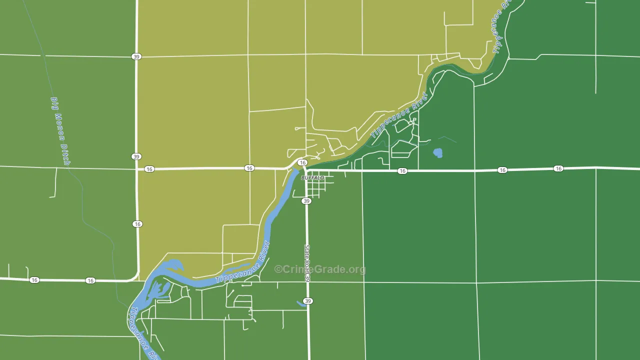 47925, IN Map of Vehicle Theft Rates