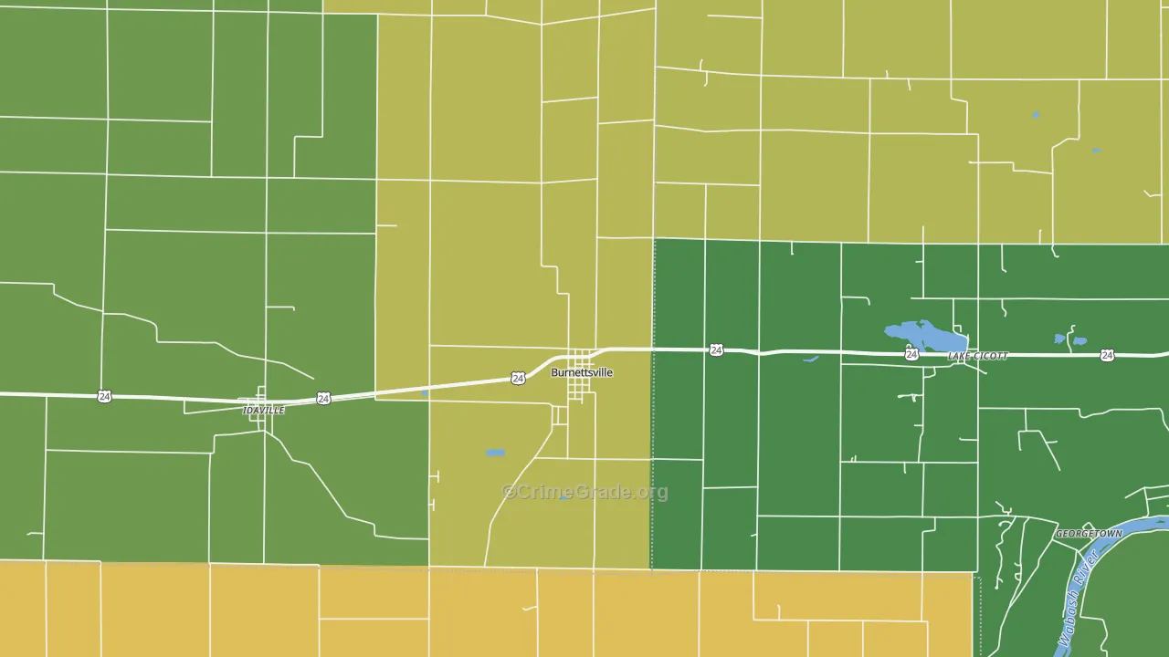 47926, IN Map of Vehicle Theft Rates