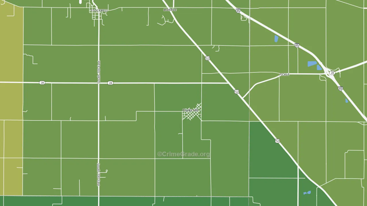 47930, IN Map of Vehicle Theft Rates