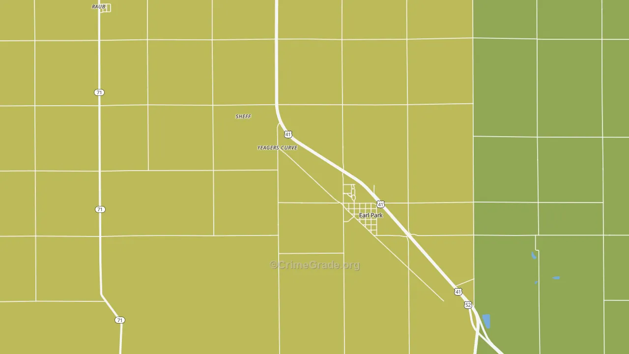 47942, IN Map of Vehicle Theft Rates