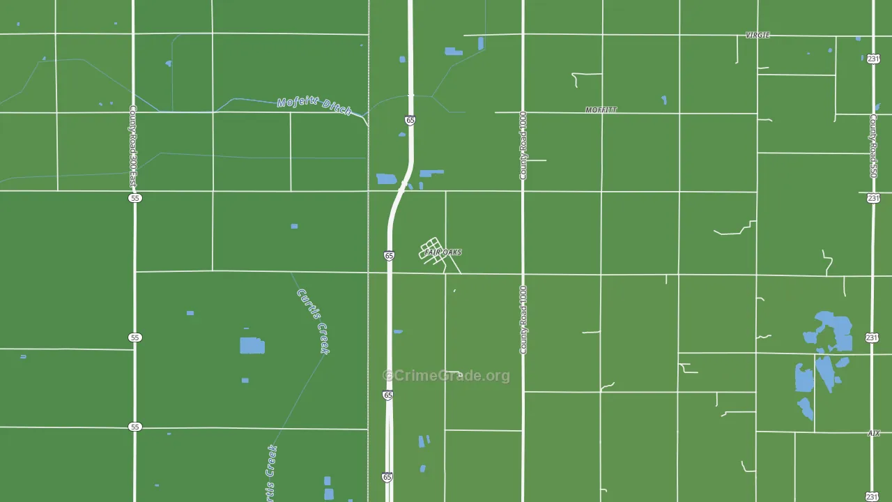 47943, IN Map of Vehicle Theft Rates