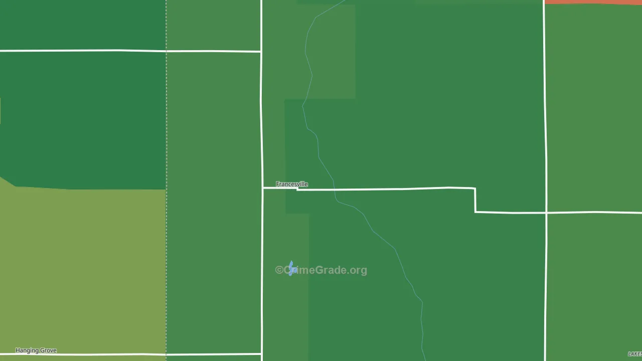 47946, IN Map of Vehicle Theft Rates