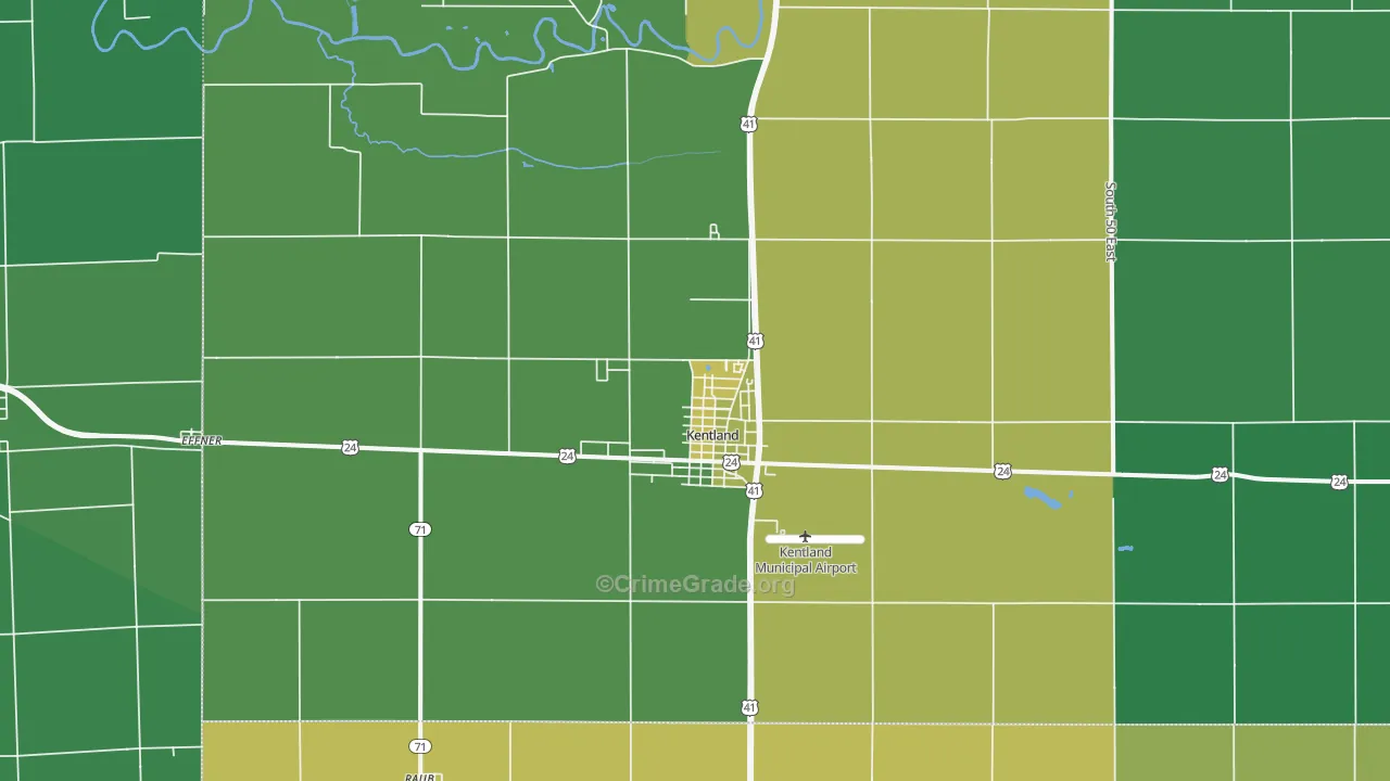 47951, IN Map of Vehicle Theft Rates