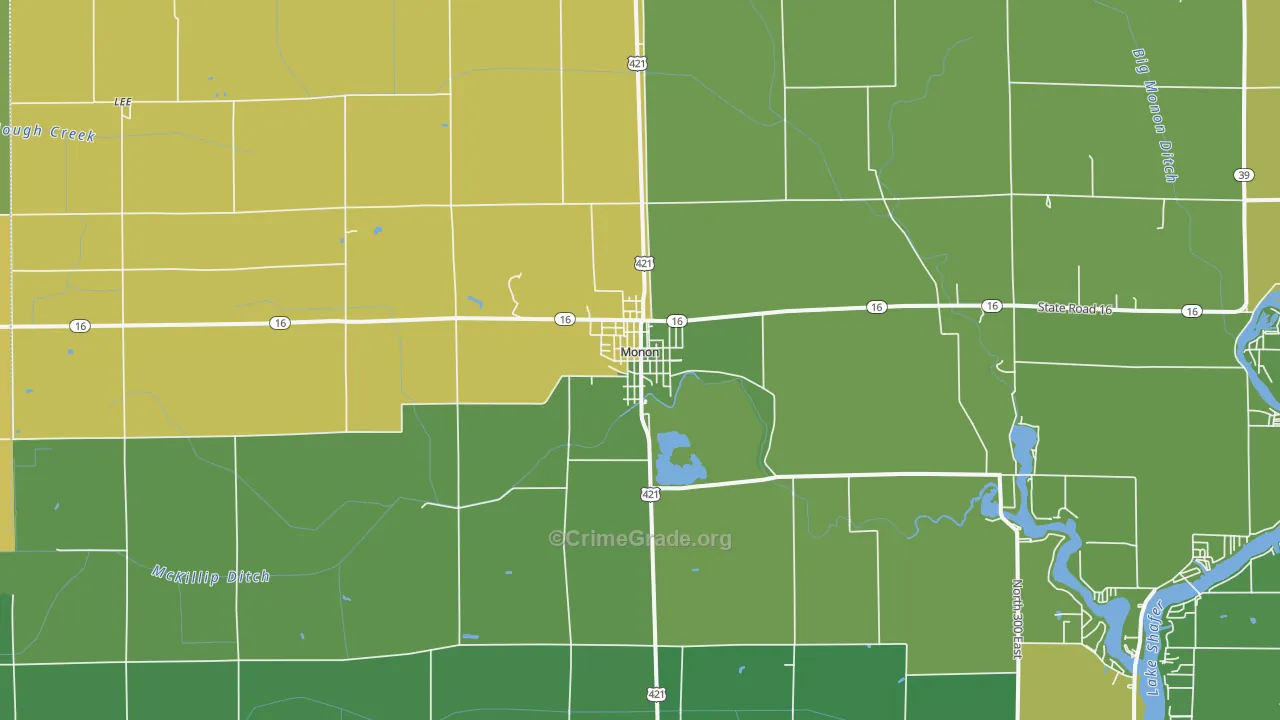 47959, IN Map of Vehicle Theft Rates