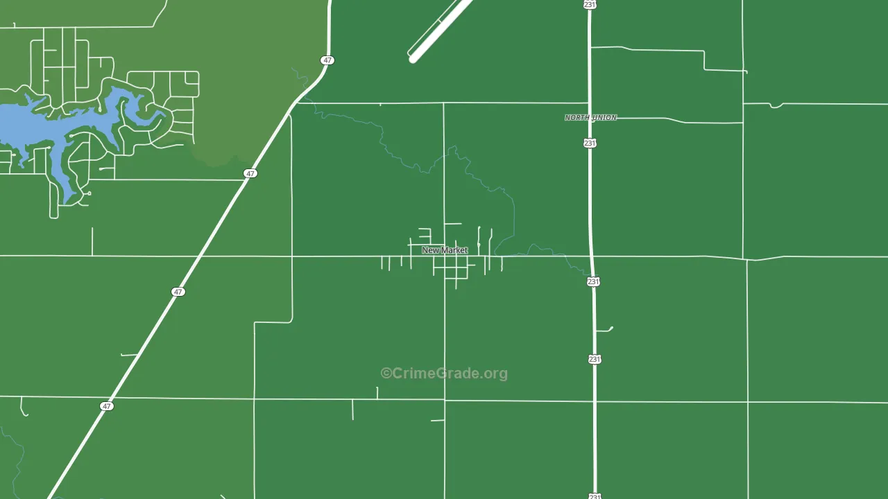 47965, IN Map of Vehicle Theft Rates