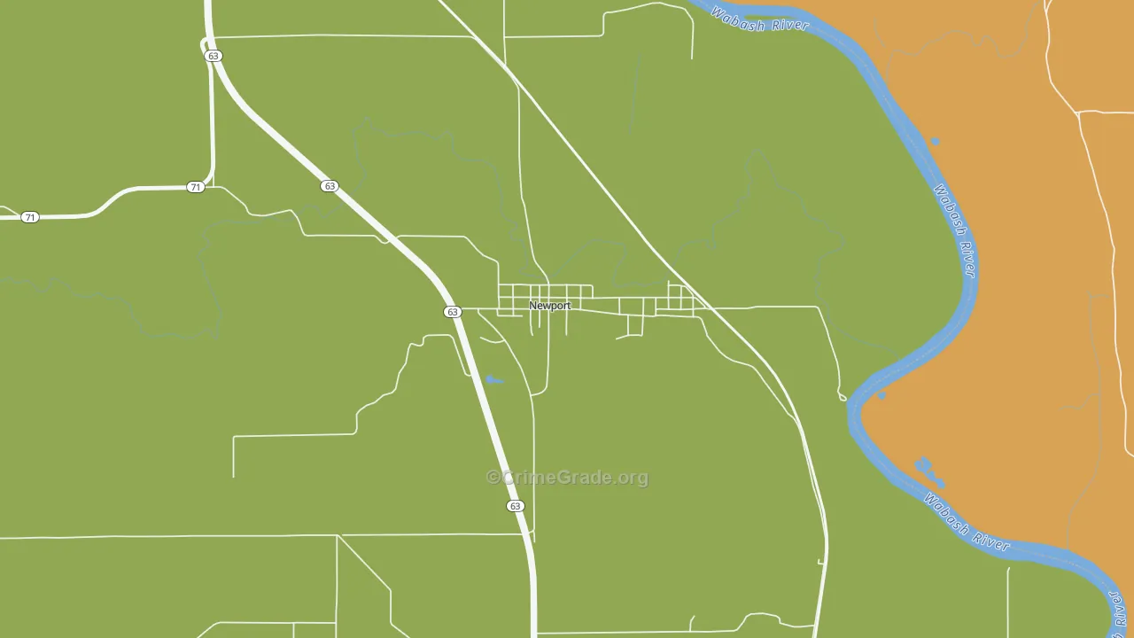 47966, IN Map of Vehicle Theft Rates