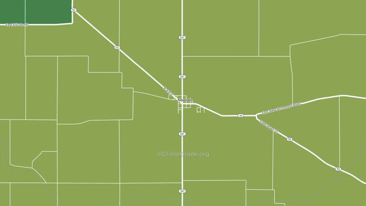47969, IN Map of Vehicle Theft Rates
