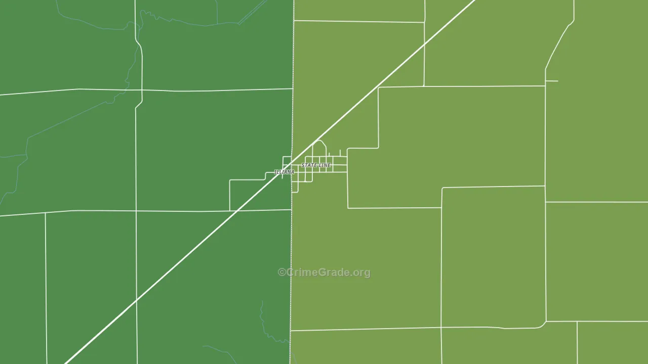 47982, IN Map of Vehicle Theft Rates