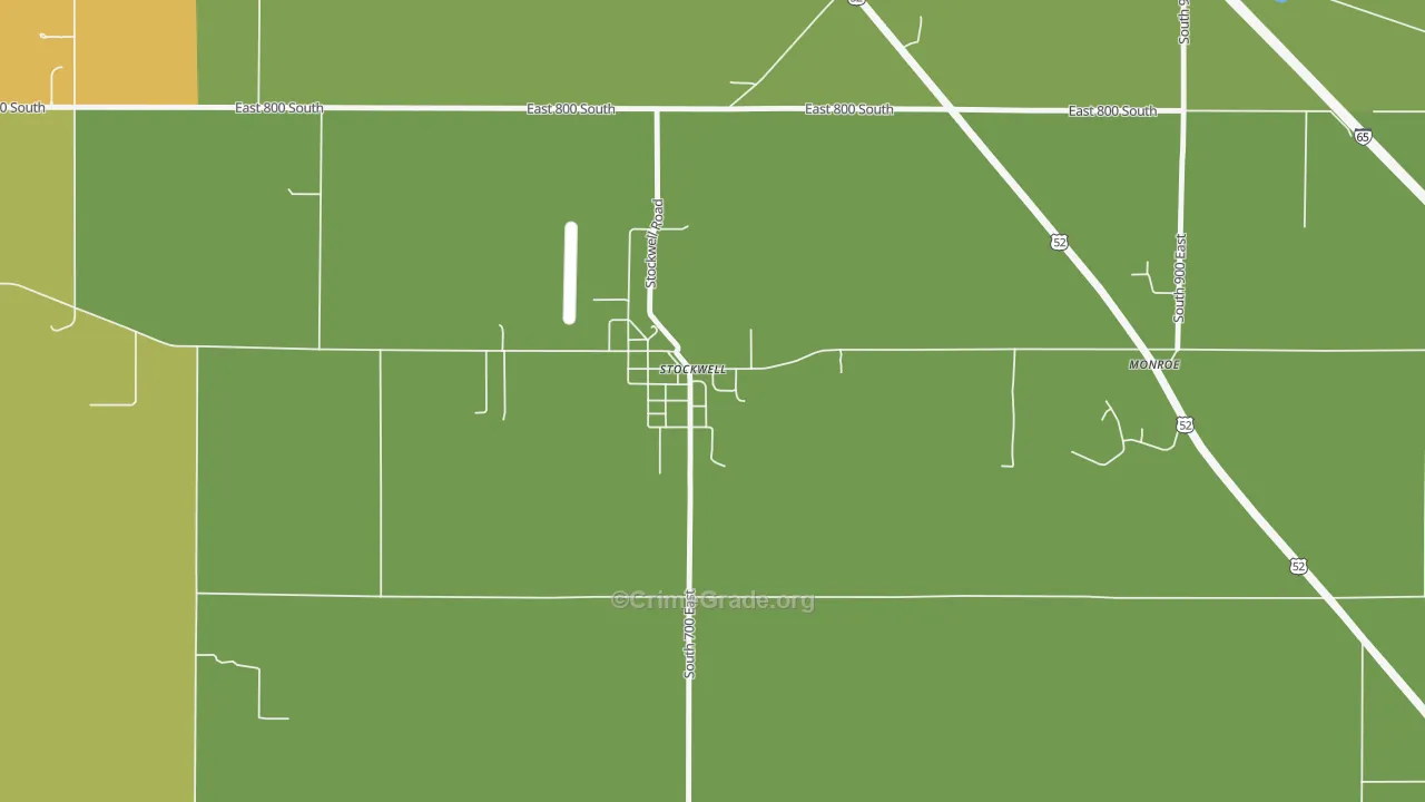 47983, IN Map of Vehicle Theft Rates