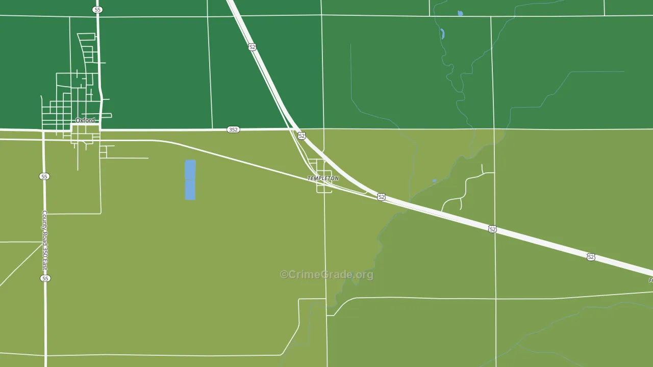 47986, IN Map of Vehicle Theft Rates