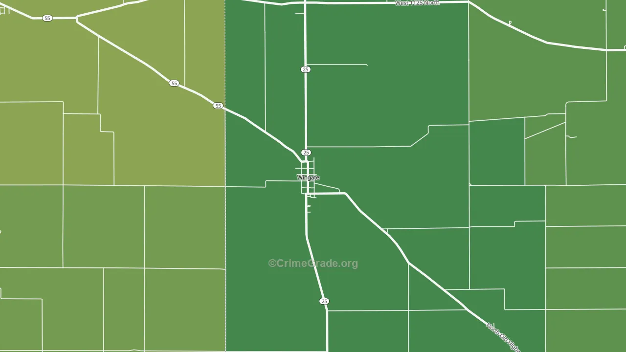 47994, IN Map of Vehicle Theft Rates