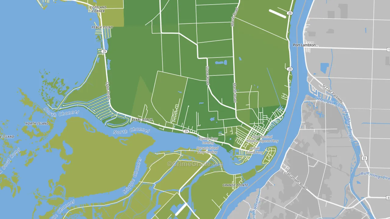48001, MI Map of Vehicle Theft Rates