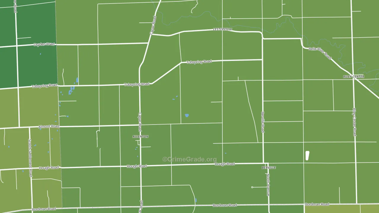 48002, MI Map of Vehicle Theft Rates