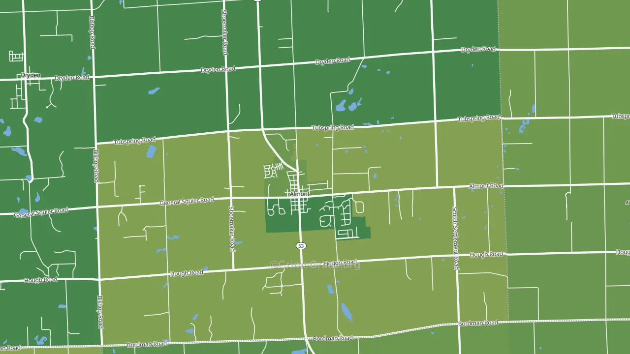 48003, MI Map of Vehicle Theft Rates