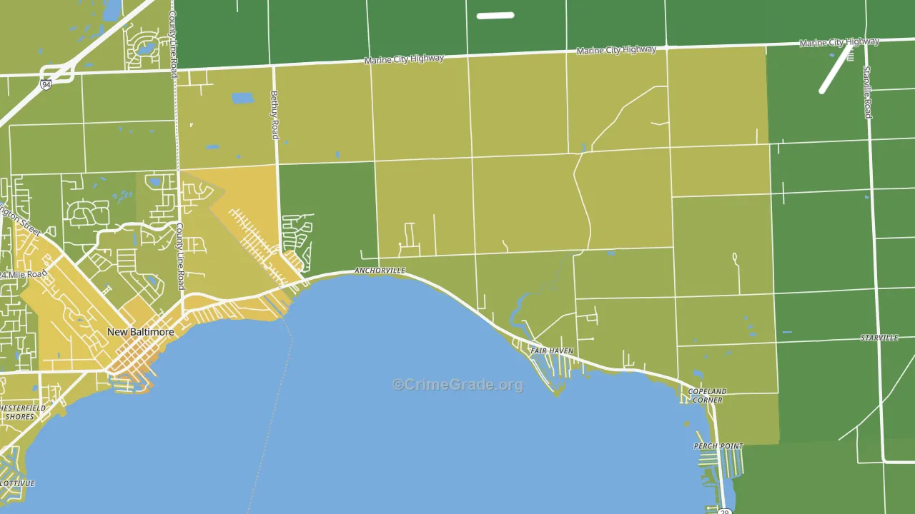48023, MI Map of Vehicle Theft Rates