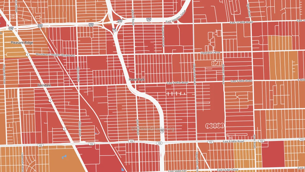48030, MI Map of Vehicle Theft Rates