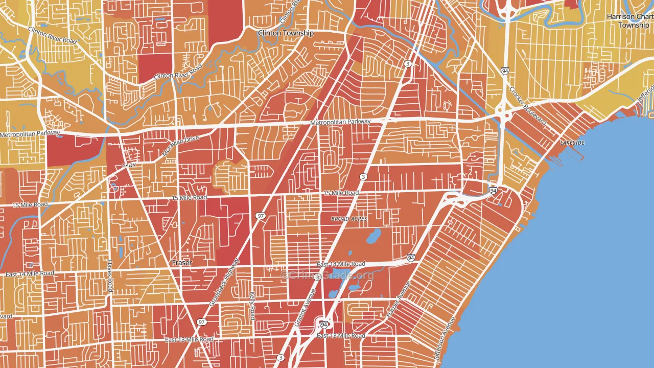 48035, MI Map of Vehicle Theft Rates
